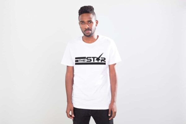 Unisex  White/Black T-Shirt -  Thestar Africa Apparel